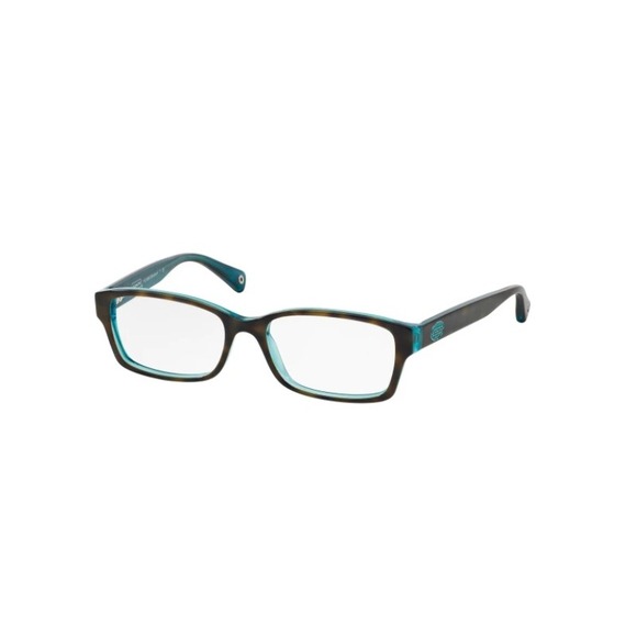 Coach Accessories - Coach HC 6040 Brooklyn Eyeglasses Dark Tortoise Teal Rectangular Frames 5116